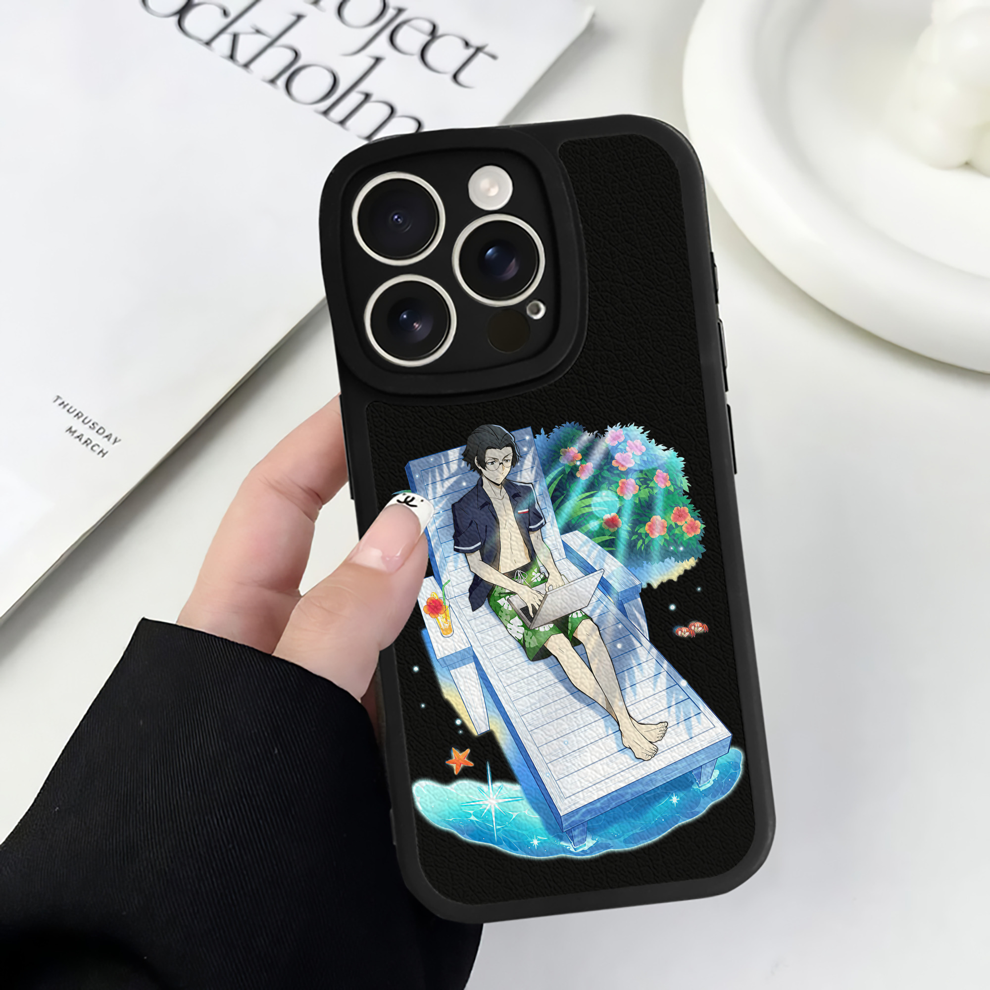（画像用） 文豪ストレイドッグス Bungo Stray Dogs 【iPhone 16シリーズ対応】シリコンスマホケース（レザー調） 材質：シリコン